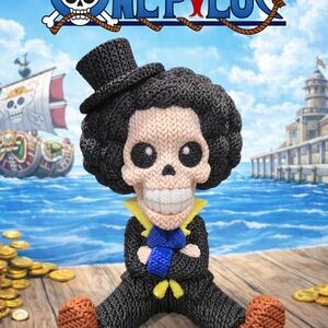 Onepiece Black and Blue Skeleton Plush